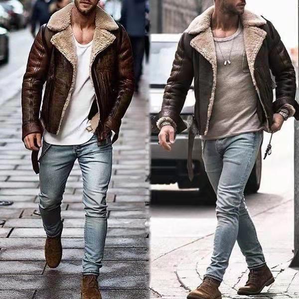 In-Stock Wholesale Independent Site Hot-Selling Men's Jackets Faux Leather Faux Fur Cross-Border Coats Wish Multi-Color Sizes Dropshipping In-Stock Wholesale Independent Site Hot-Selling Men's Jackets Faux Leather Faux Fur Cross-Border Coats Wish Multi-Color Sizes Dropshipping
