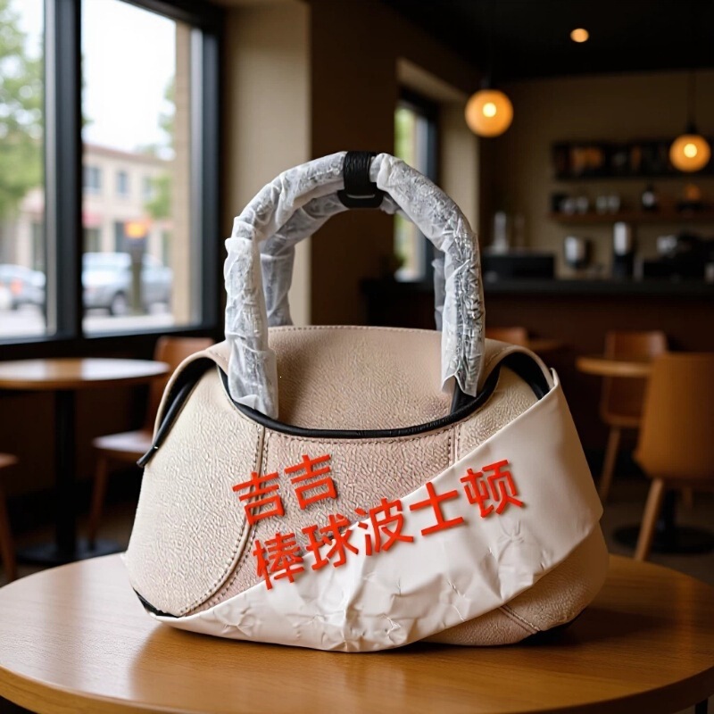 Jiji-style baseball Boston bag, small size, women's commuter shoulder and crossbody bag, vintage style, new model Jiji-style baseball Boston bag, small size, women's commuter shoulder and crossbody bag, vintage style, new model