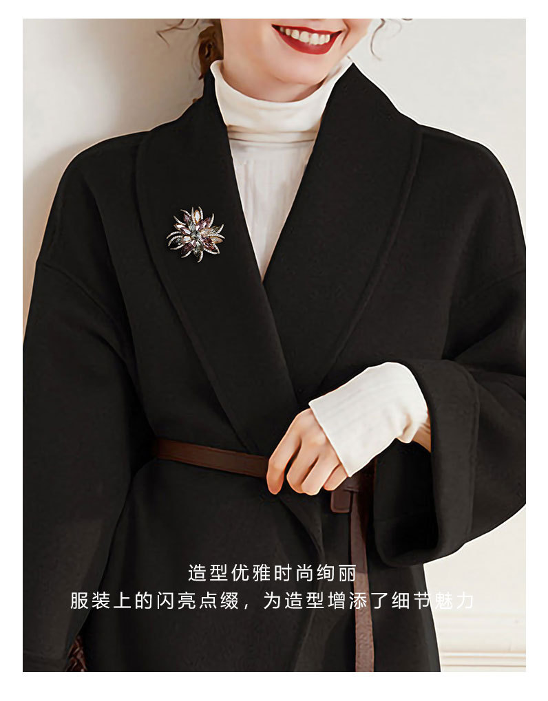 新款高档奢华太阳花胸针小众设计高档精致花朵别针法式