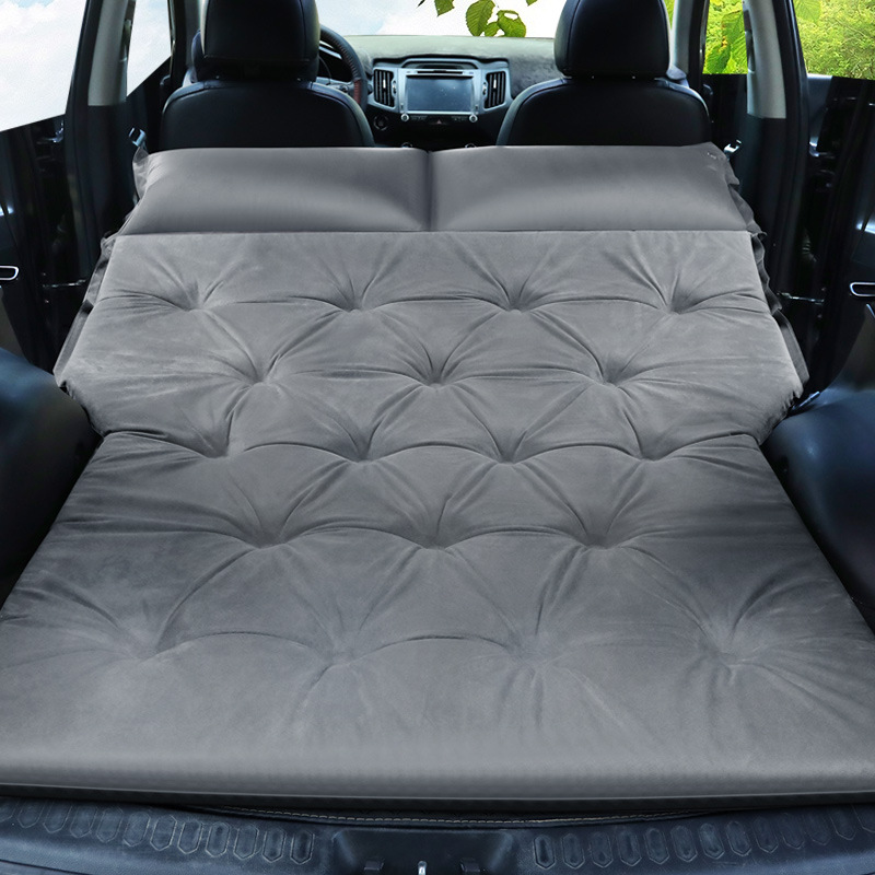 Vehicle-mounted inflatable bed: Universal Travel Bed Universal - b-standard-edition-dotted-elegant-gray-suede-material