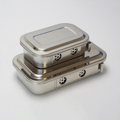 不鏽鋼消毒盒加厚帶蓋304消毒盤棉球敷料手術消毒方盤手術器械盤