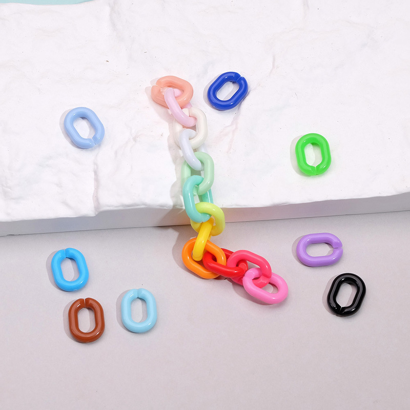 14*20mm Acrylic U-Shaped Chain Colorful Macaron Colorful Korean Version Can Be Directly Attached to the Chain Jewelry Accessories