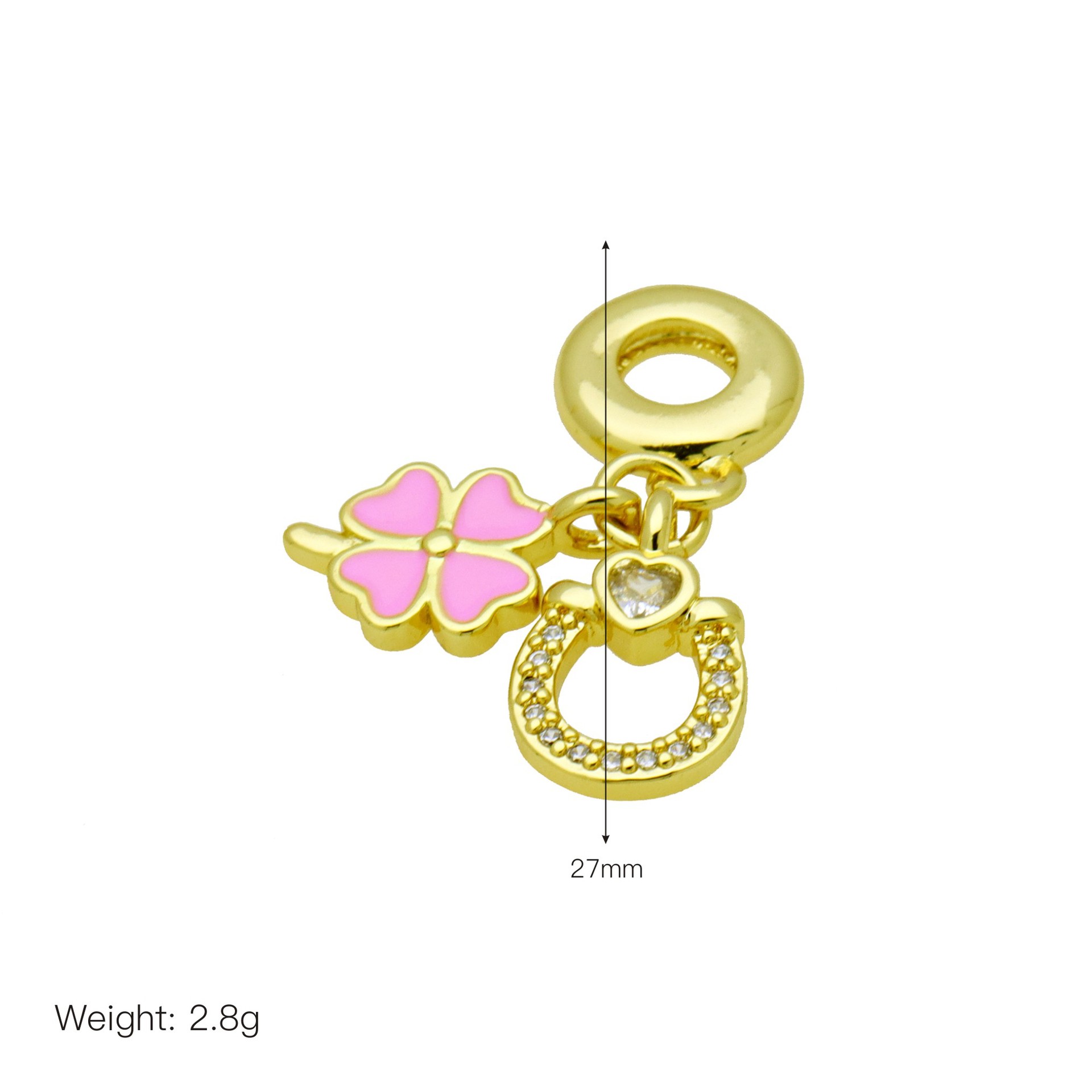 5g Weight Ion Plating (IP) Gold Plating Process Pendant Jewelry Making Type 27MM, 31mm, 32mm Jewelry Making Size 18K Gold Plated Plating Material Zircon Inlay Material DIY Jewelry Accessories Classification 1 Piece Quantity Copper Material Four Leaf Clover, Tower, Letter Pattern Enamel, Inlay Design Casual, Simple Style Style 1 Piece 27MM 31mm 32mm Copper Zircon 18K Gold Plated Four Leaf Clover Tower Letter Pendant 7