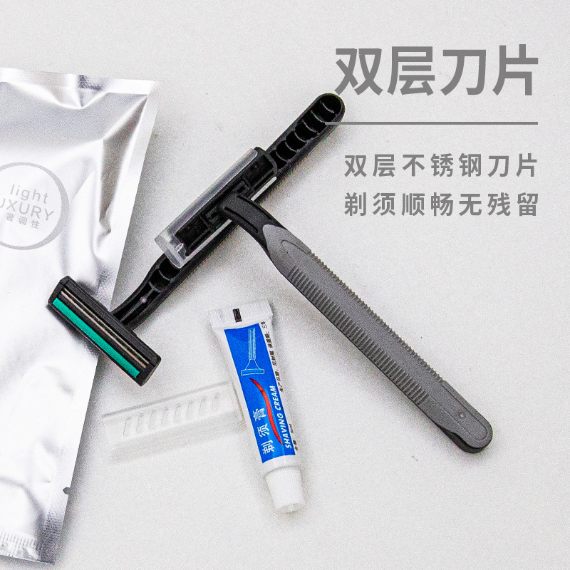 Maquinilla de Afeitar Desechable para Hotel, Maquinilla de Afeitar Desechable Envasada Individualmente, Maquinilla de Afeitar para Hotel, Set de Afeitado Desechable