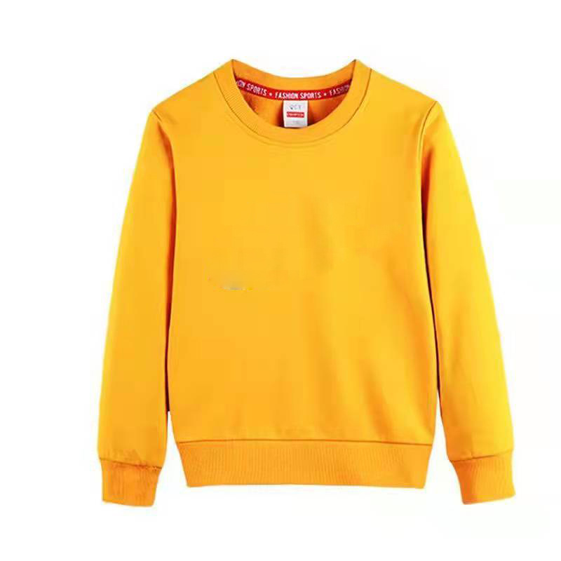 Primavera y otoño nuevo cuello redondo color sólido suéter para niños Barra de manga larga suéter con capucha ropa de clase suéter para niños