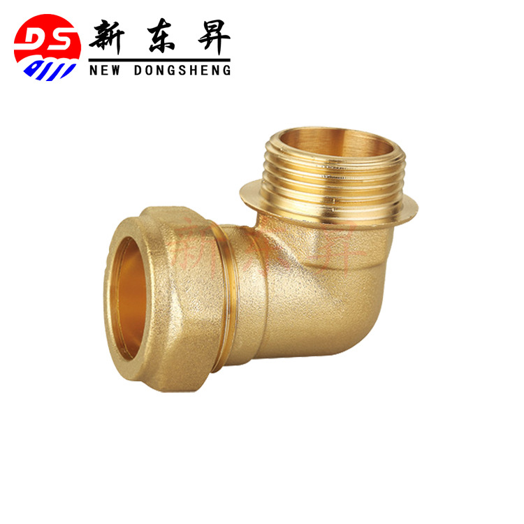 卡套接头 铜管接头 全铜 外丝弯头 紫铜管 外螺纹卡套 厨卫配件