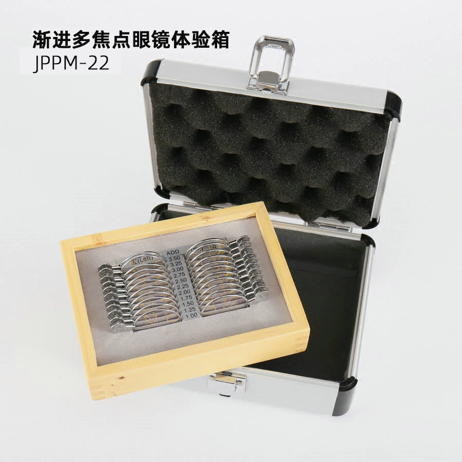 Асимптотический мультифокальный оптический диск плюс пленка Мультифокальная пробная оптометрическая вставка Коробка с прогрессивной линзой Trial Experience Box
