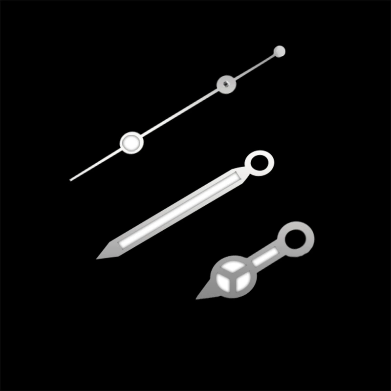 Новая Серебряная часовая игла Трехконтактный зеленый/синий светящийся жемчуг DG3804, механический механизм 2813