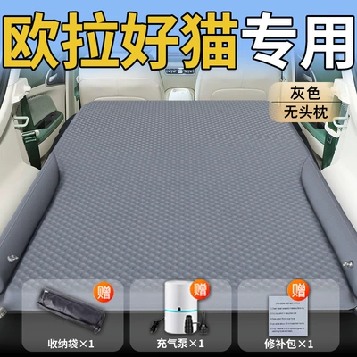 Great Wall Euler Good Cat Vehicle-mounted inflatable bed - standard-great-wall-euler-good-cat-special-gray-headless-pillow-polka-dot-wings-model
