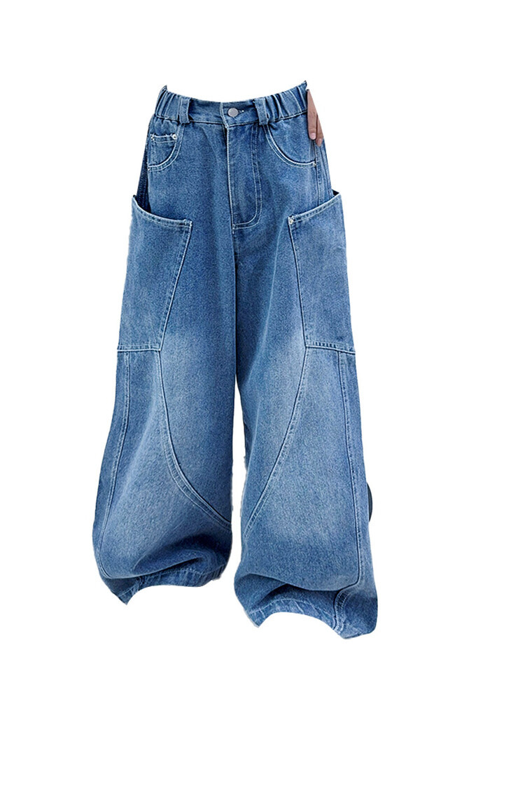 Jeans scimitar per bambini pantalone in denim blu da ragazzo_voghion.com