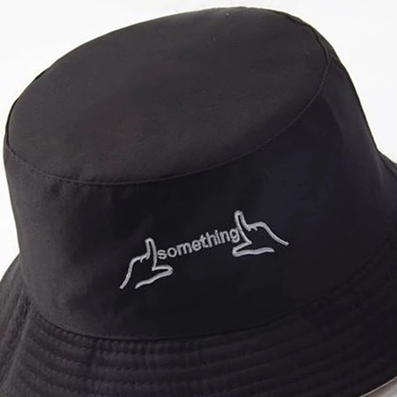 Unisex Simple Style Letter Sewing Wide Eaves Bucket Hat display picture 3