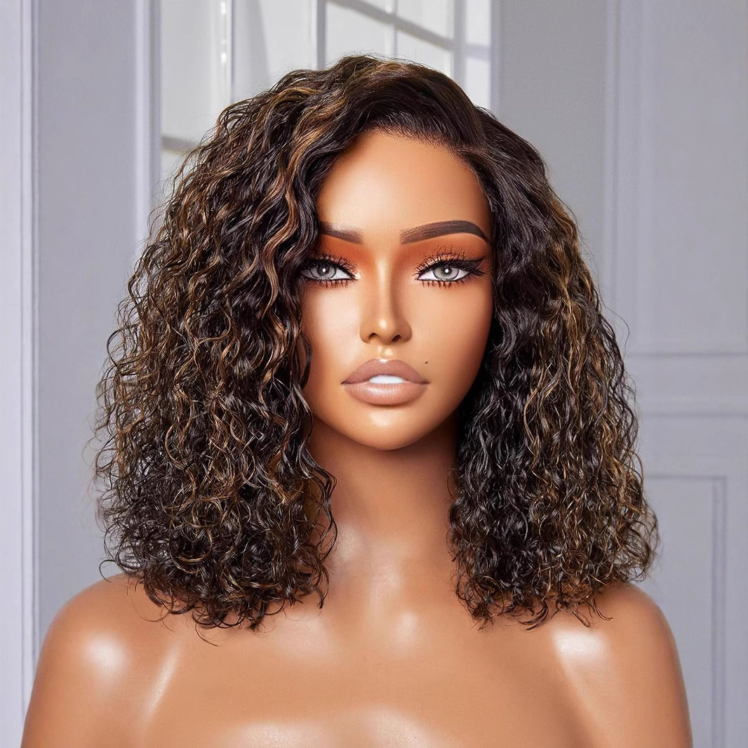 Peluca transfronteriza Cabeza de explosión Africana Marrón Dorado pequeño volumen de fibra química cubierta de la cabeza del cabello peluca cubierta de la cabeza de fibra química en stock