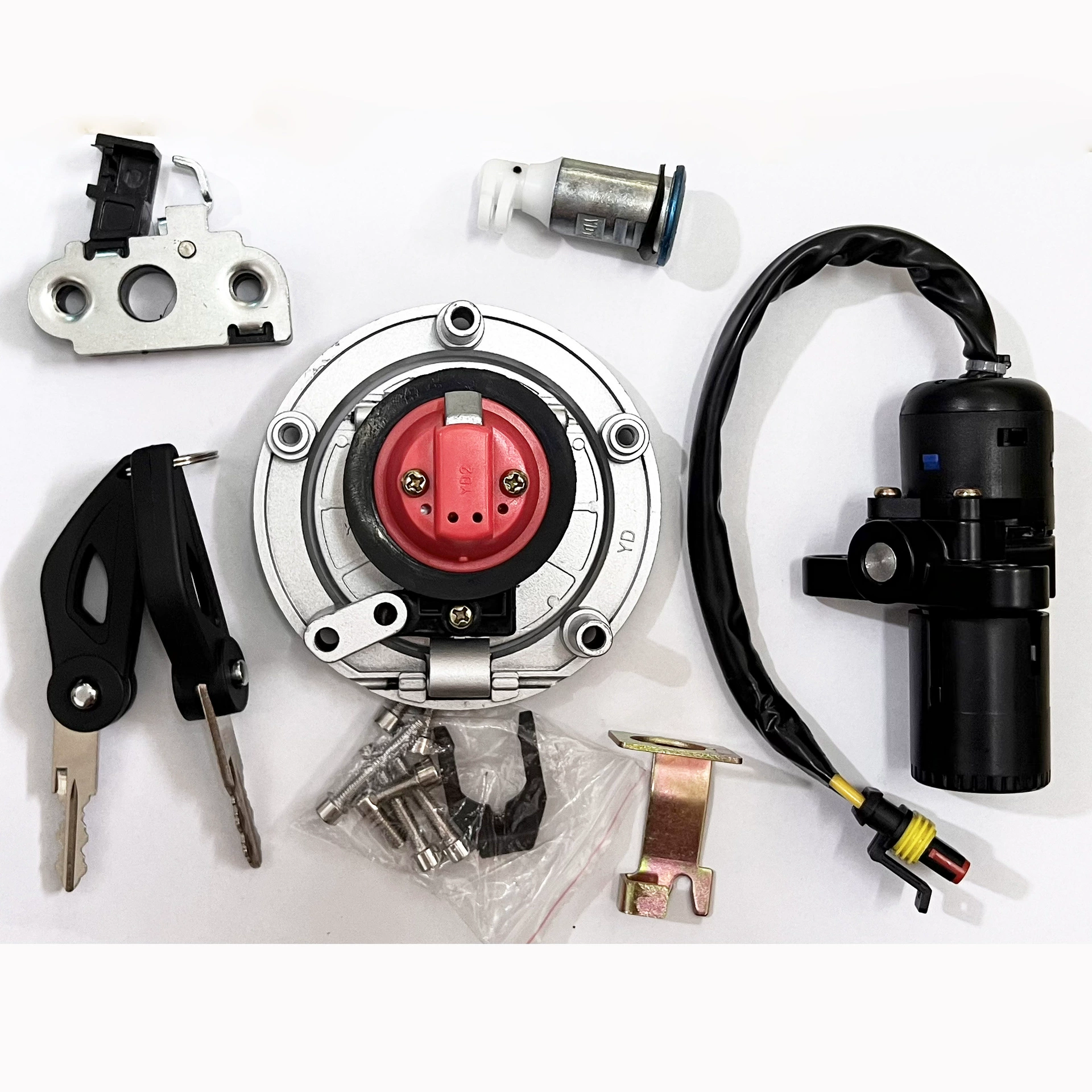 Комплект замков для мотоцикла, совместимый с Cub BJ250 BJ500/-E, полный замок транспортного средства, электрический замок багажника, замок топливного бака