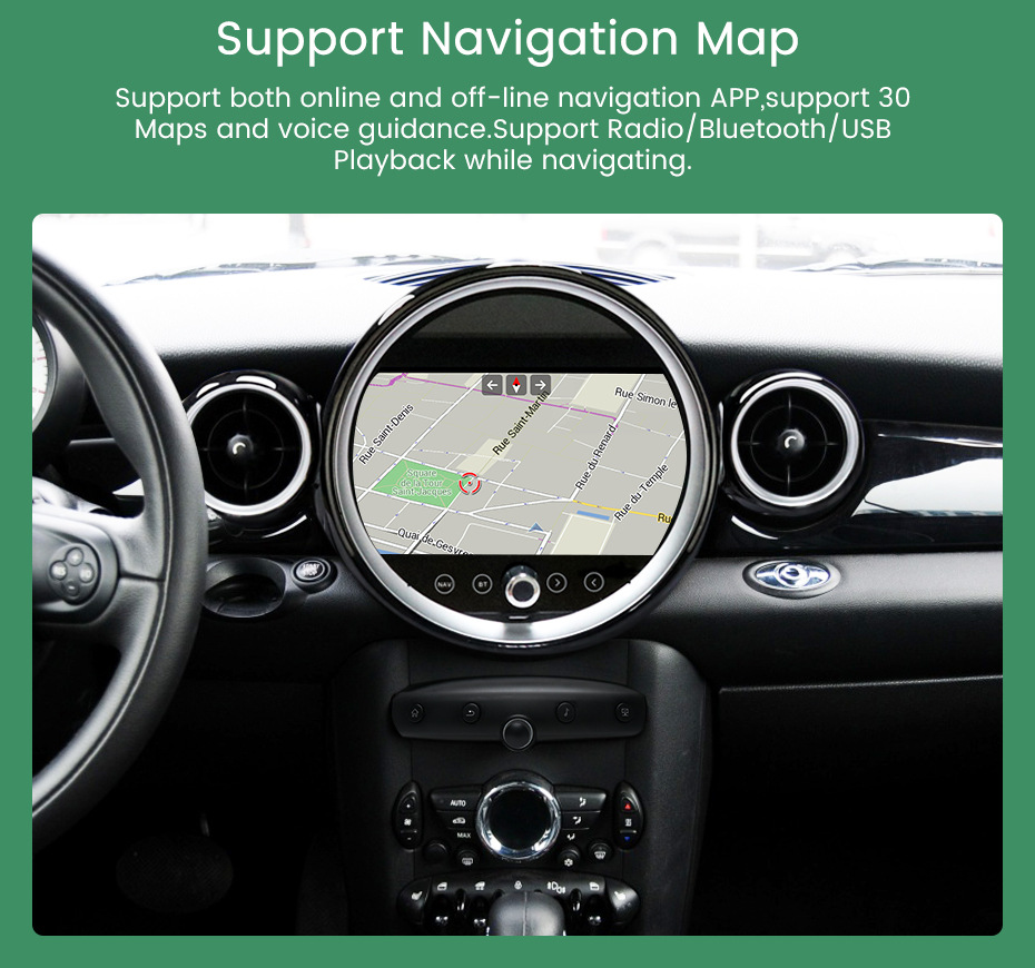 适用于宝马mini R56 R60车载导航一体机多媒体安卓大屏带DVD影音-阿里巴巴