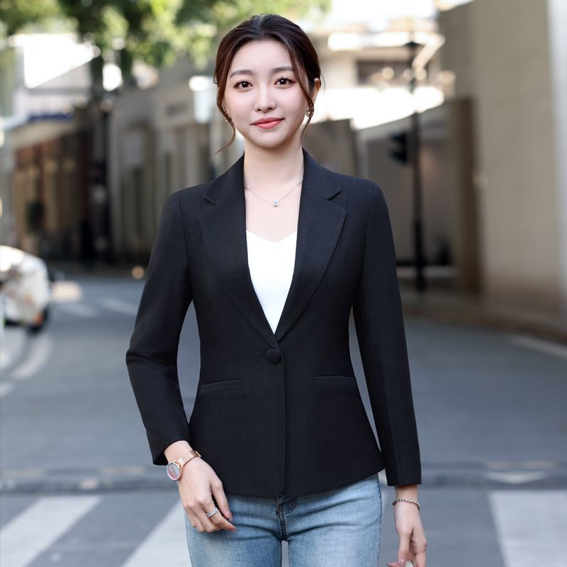 西装外套女修身气质短款新款春秋小个子韩版时尚西服休闲上衣|undefined