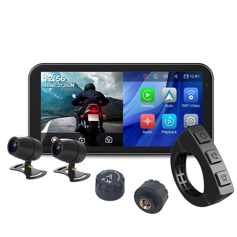 Cross-border special motorcycle recorder wireless Carplay/Androidauto mobile motorcycle screen projection navigation