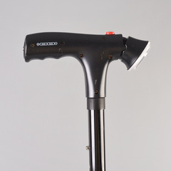 Cane cane with lighting alarm, adjustable height, portable outdoor cane, four-corner climbing cane, old man's cane