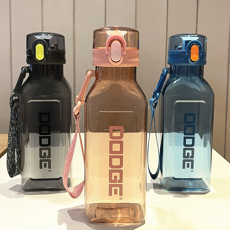 Capacious tea cup, travel handheld hermetic plastic space sports bottle for men and women
