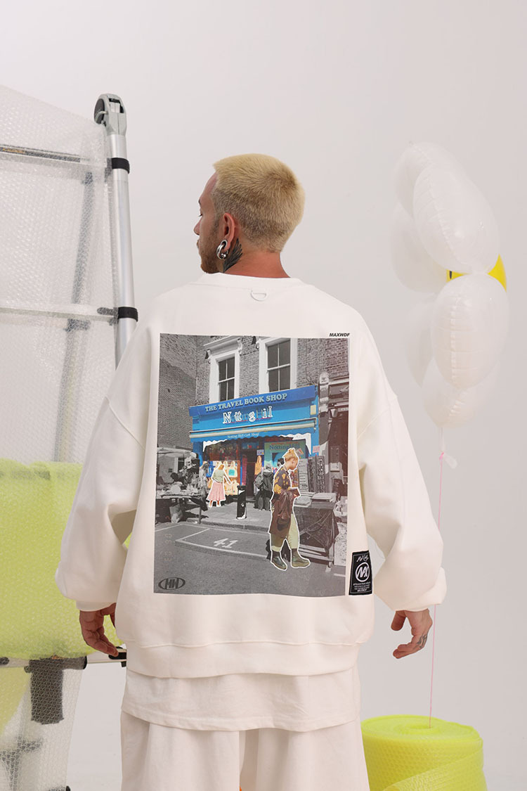 Men's Clothing round neck pullover sweater heavyweight high street original designer brand Japanese couple style _voghion.com