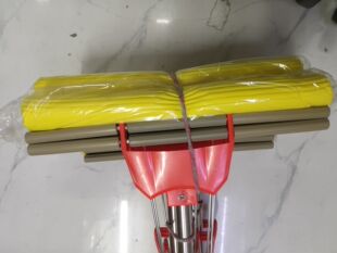 38cm Water-Absorbent Stainless Steel Sponge Mop Household Simple Roller Hand-Washable Mop