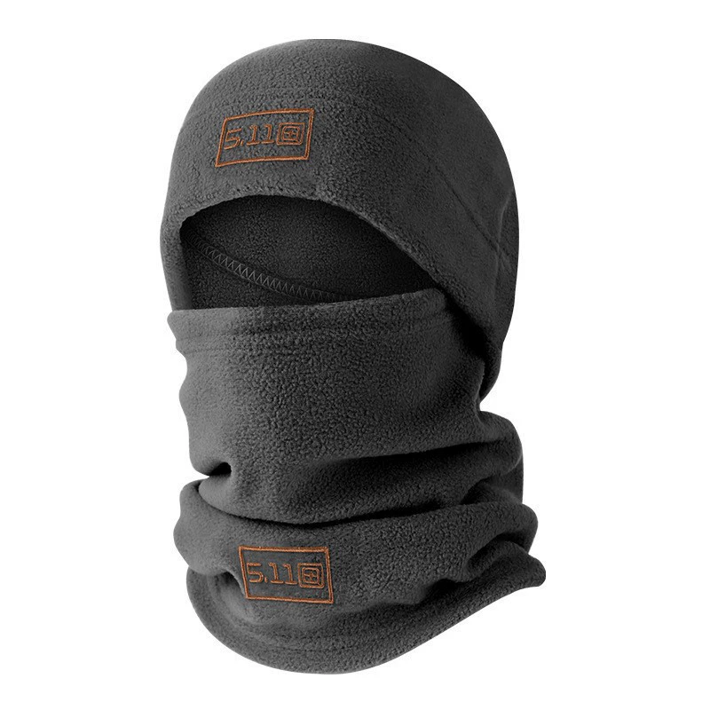 Sports neck warmer set, travel velvet-lined polar fleece, windproof demi-season, neck protection