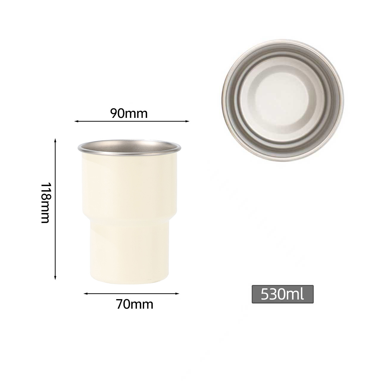 304 acero inoxidable paso taza de café de una sola capa rizado taza de agua portátil al aire libre acampando taza de cerveza de picnic