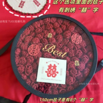 成玫瑰花毯子花束红毛毯百喜毯喜字新婚结婚送新娘新人订婚礼物|undefined