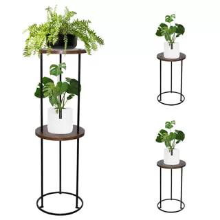 工厂2层植物架室内高角植物架31英寸可转换金属花盆架现代植物架