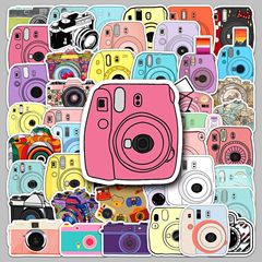 50張相機創意潮流防水塗鴉貼紙行李箱滑板車電腦平板卡通裝飾貼紙