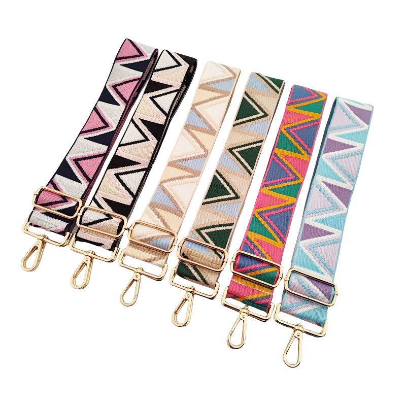 Polyester Cotton Geometric Bag Strap display picture 1