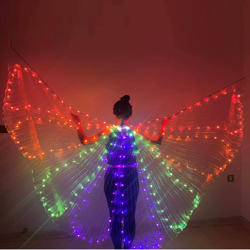 Светодиодные светящиеся крылья бабочки разноцветные фонари
