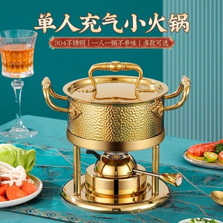 新款单人小火锅一人一锅充气式小火锅瓦斯炉商用高档会所家用商用