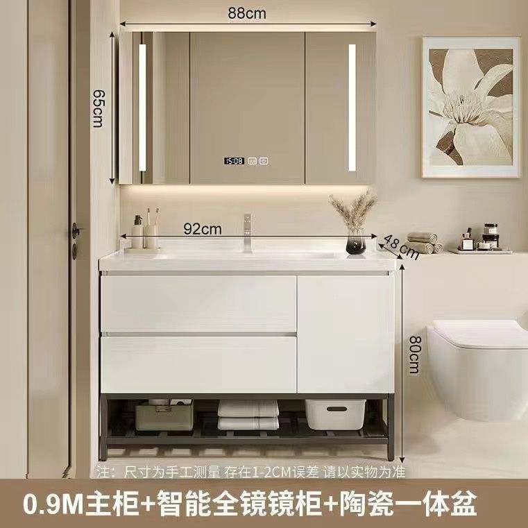 Baños de cerámica personalizados modernos lavabo gabinete lavabo gabinete de baño combinación de nuevo tipo baño