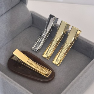 Acetic acid hair accessories bottom clip Guangdong 3.5CM duckbill clip advanced DIY fabric embroidery hair accessories hair clip material wholesale