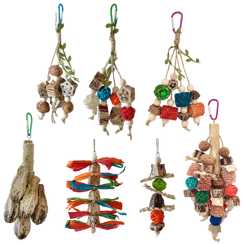 Juguete Masticable para Loros y Pájaros Decorativo para Jaula