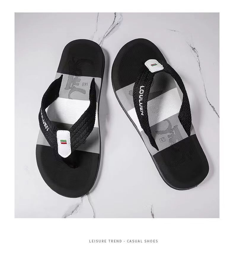 Infradito transfrontalieri Pantofole da spiaggia da uomo Capispalla estivo antiscivolo Spot all'ingrosso di grandi dimensioni_voghion.com