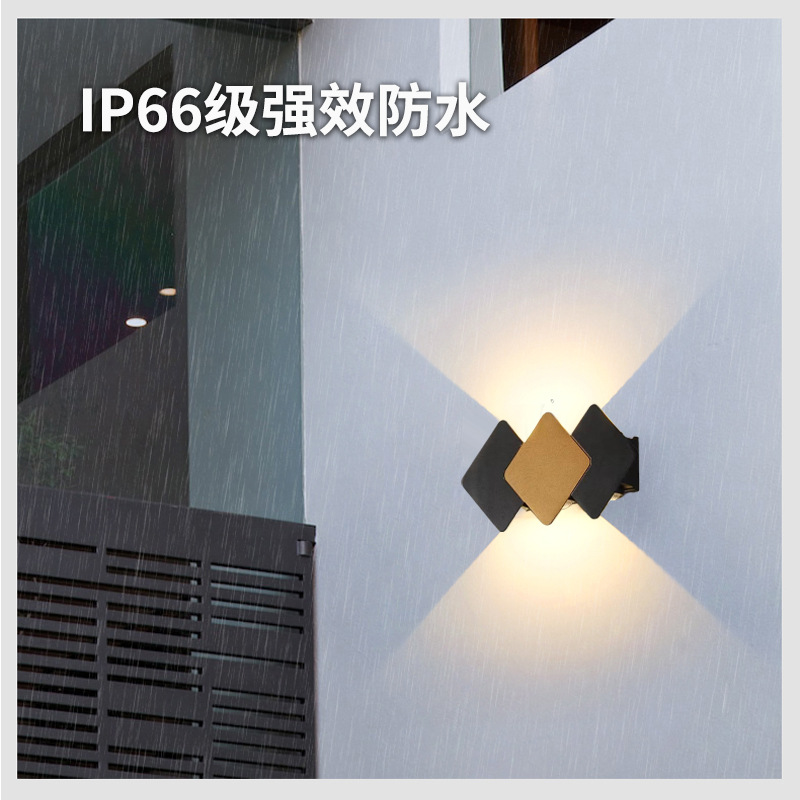 Lámpara de pared impermeable estilo europeo y americano simple lámpara de pared impermeable al aire libre lámpara de pared metal Fondo pared moderna colgante dormitorio de noche