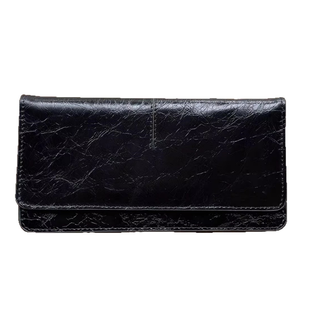 Women's Genuine Leather Wallet 2026 New Long Wallet Ins Style Card Holder Designer Niche Trendy High-End Practical - Thumbnail 5