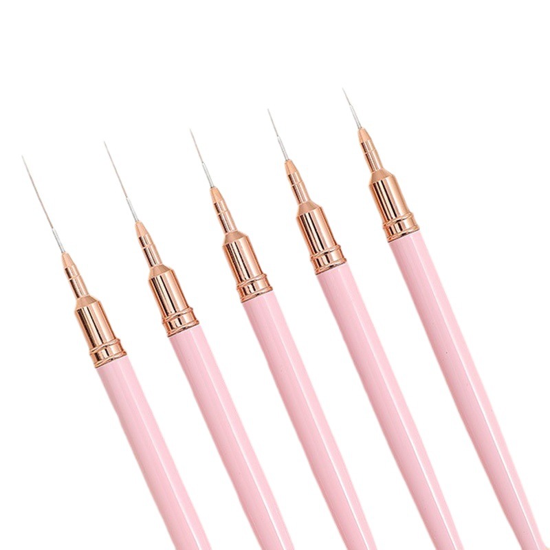 Estilo japonés pluma de dibujo gancho línea puntiaguda fina uñas cepillo traje 5-pieza de pintura pintado de flores de color cepillado mezcla fototerapia pluma herramienta