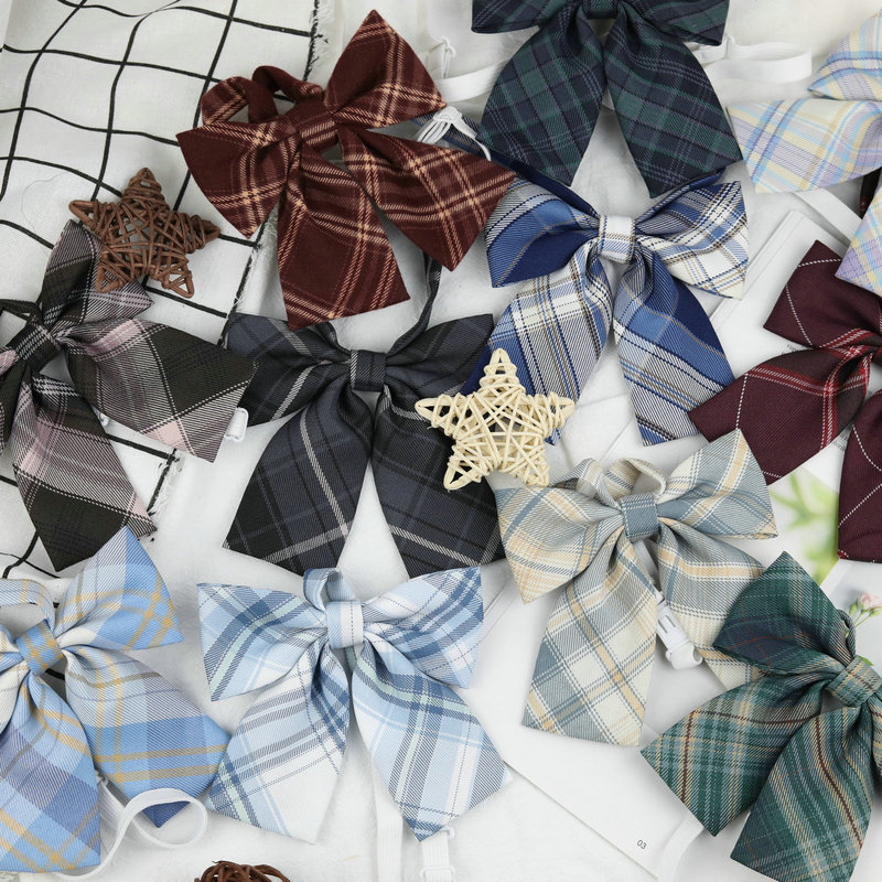 Japanese-Style Jk Plaid Bow Tie for Women, School Uniform Style, Wholesale Trendy Bow Tie Japanese-Style Jk Plaid Bow Tie for Women, School Uniform Style, Wholesale Trendy Bow Tie