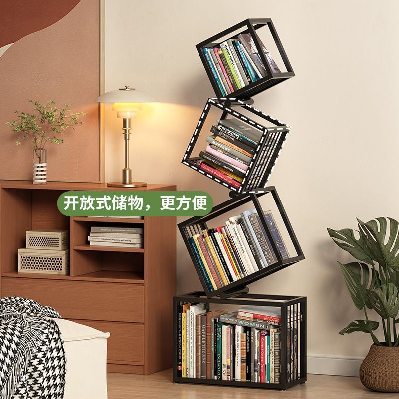 网红家用转角立式创意异性书架现代落地简约置物架书柜书房角落架|undefined