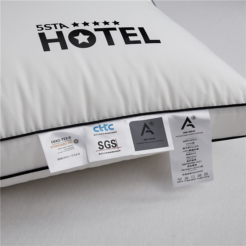 60番手純綿羽根繊維枕芯A級母子用ネックピロー家庭用睡眠補助学生用ホテル用枕