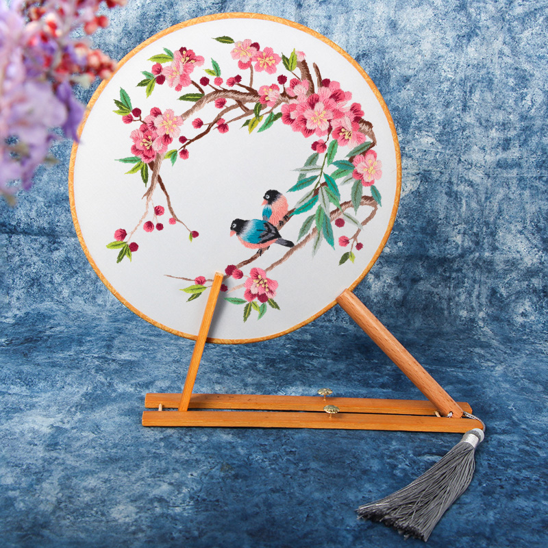 Bordado DIY auto bordado hecho a mano para principiantes Fan material de bordado paquete de bordado Su estilo antiguo Wang Zhi