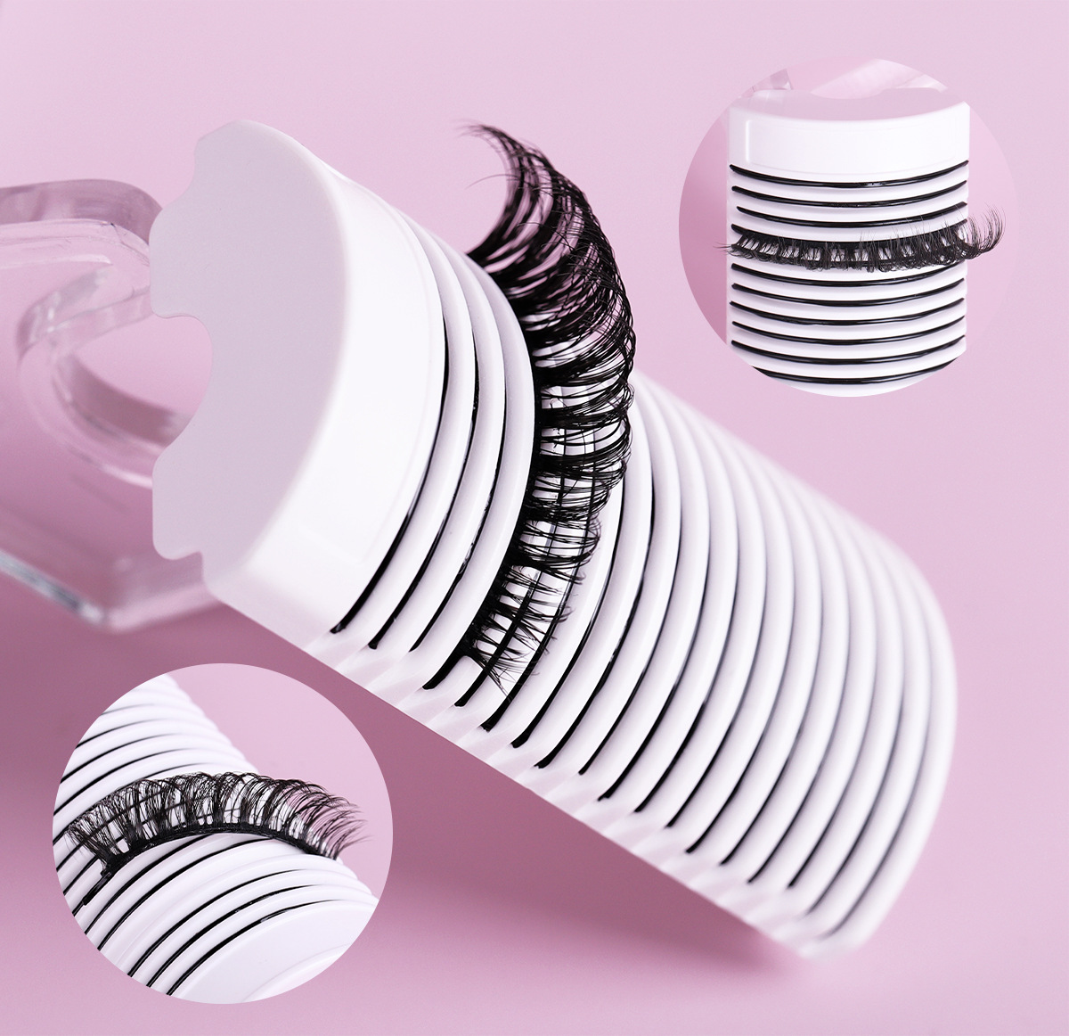 Segmented false eyelash replacement glue, natural, glue-free eyelash, waterproof, sweat-proof, self-adhesive, reusable eyelash black glue undefined