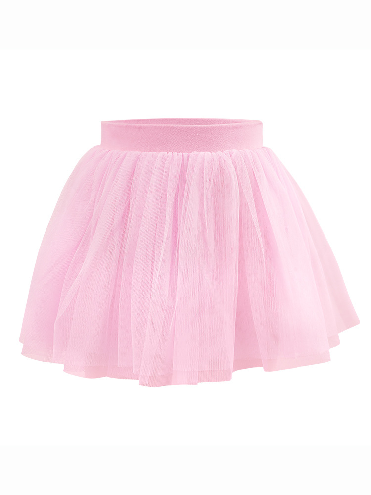 Falda de baile para niños falda de ballet princesa falda mullida práctica falda de malla elástica suave Falda de baile de rendimiento para niñas