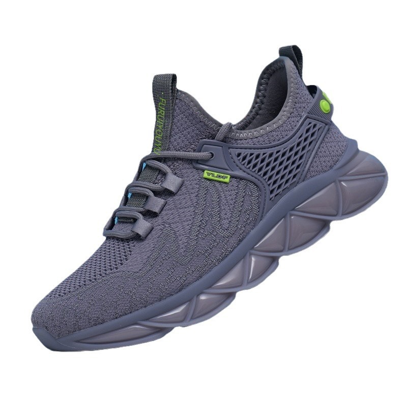 Nuevos zapatos deportivos para hombres a principios de la primavera 2025 tendencia zapatos casuales transpirables zapatos tejidos voladores de alta gama al por mayor