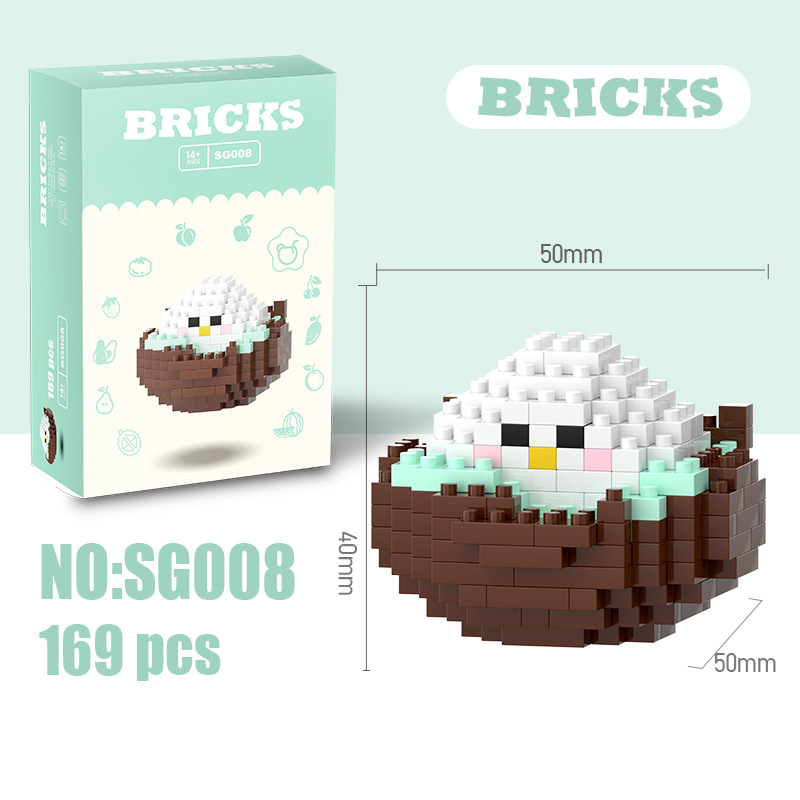 Modelo de Bloques de Construcción en Miniatura de Plástico DIY