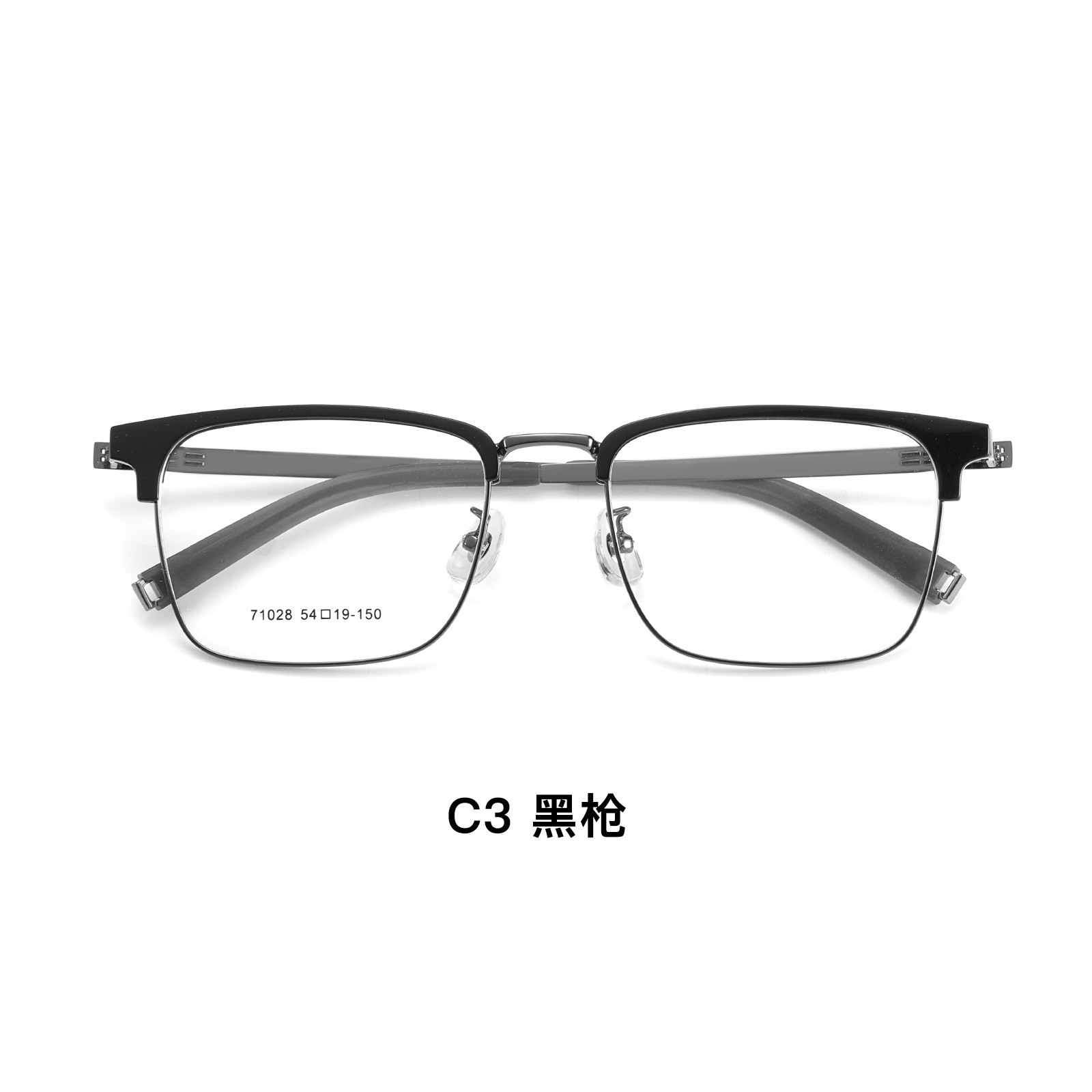 VOSS con un marco de cejas elástico y cómodo temperamento gris permeable, marcos de gafas comerciales para hombres, fábrica directa de gafas