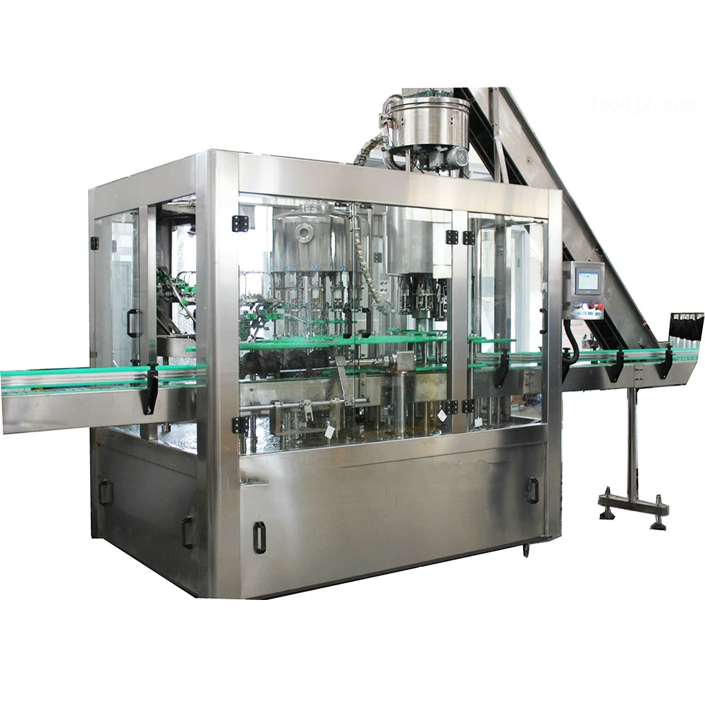 工厂D制全自动灌装机三合一玻璃瓶饮料啤酒全自动灌装设备玻璃瓶