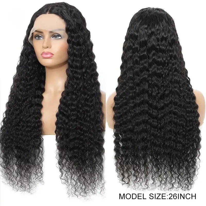 Damen Lace Front Perücke Lang Wellig Kunsthaar Mit Ansatz_voghion.com